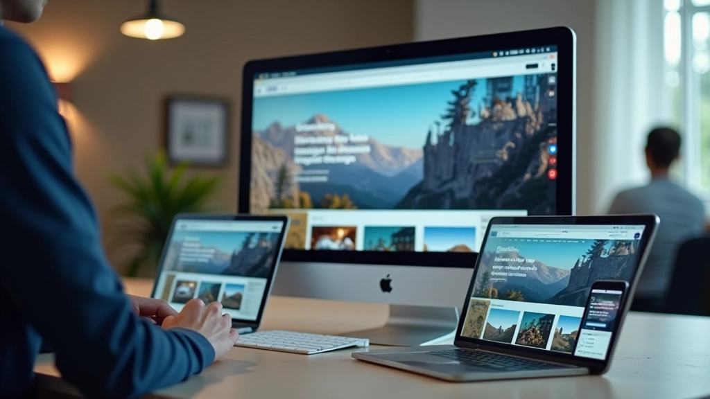 Collage de différents appareils : desktop, tablette, et smartphone, montrant comment le layering s'adapte à chaque taille d'écran