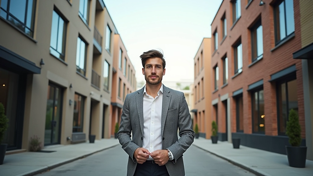 Site immobilier avec effet de profondeur visuelle